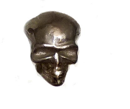 BRASS CABINET KNOB NICKEL FINISH HUMAN SKULL 40mm #833 (Set of 6 Pcs)