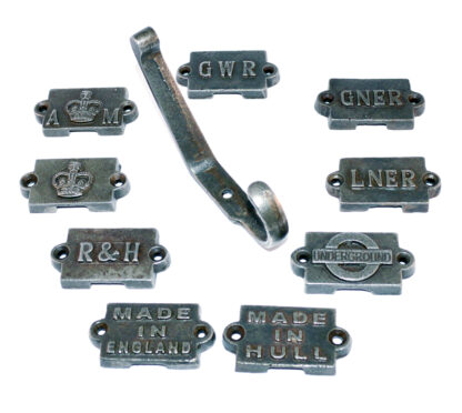 Cast Iron Hat and Coat Hanger Hook "Underground" English Railways 110mm #680 - Image 4