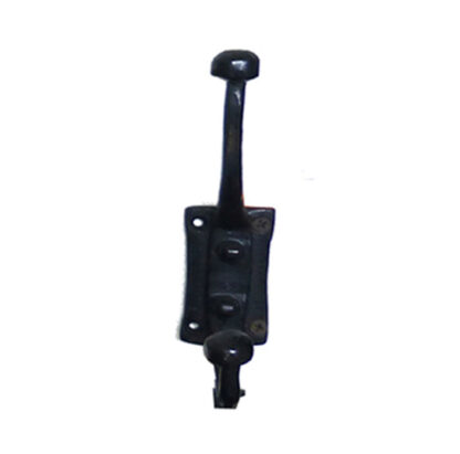 Cast Iron Hat & Coat Hook 170mm #1579 Black Finish