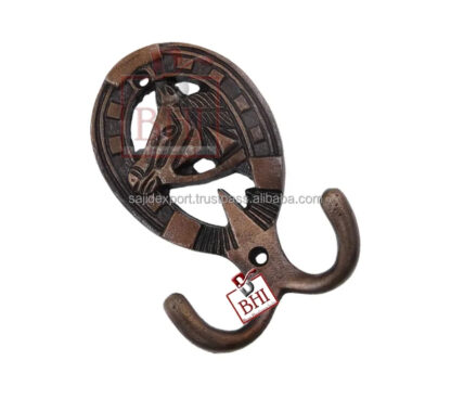 Cast Iron Double Hook 100mm #2523 Copper Antique Finish - Image 3