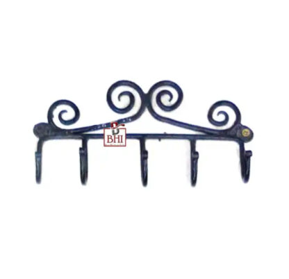Hand Forged Iron Wall Hook-Five Hangers 185mm #235