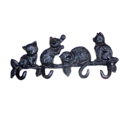 Cast Iron Animal Coat Hook"CAT RAIL" Style 310mm #1259