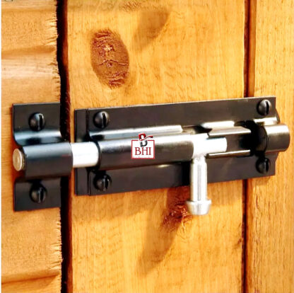 Ironmongery Straight Tower Bolt - Japanned Black  - 6" - Great for securing Flush Fitting Gates and shed Doors in a Closed Position, Adding Increased Security Door Bolt 150mm #548 - Image 4