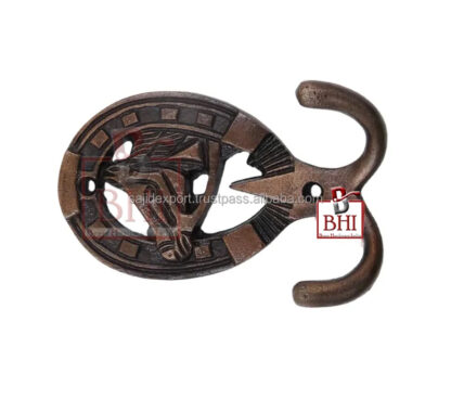 Cast Iron Double Hook 100mm #2523 Copper Antique Finish - Image 4