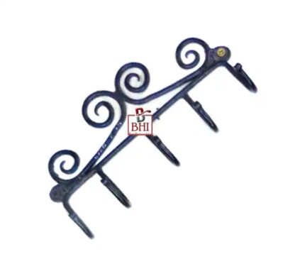 Hand Forged Iron Wall Hook-Five Hangers 185mm #235 - Image 2