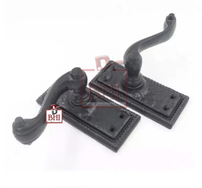 Cast Iron Door Handle On Plate 115mm #1452 - Image 4