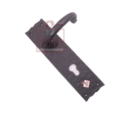 Cast Iron Door Handle On Plate 260mm #1444 - Image 5