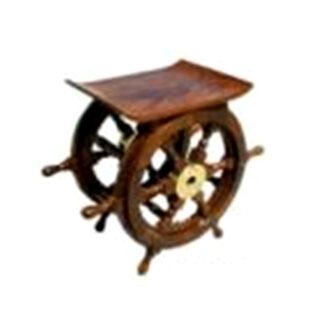Wood Wheel Table#21049