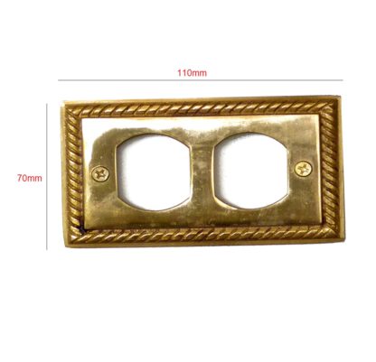 Brass Switch Plate Georgian 110mm #1334 - Image 2