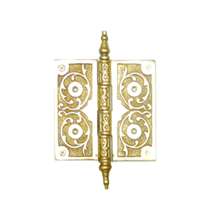 Brass American Decorative Door Hinge 113mm #1347 (Set of 4 Pcs)