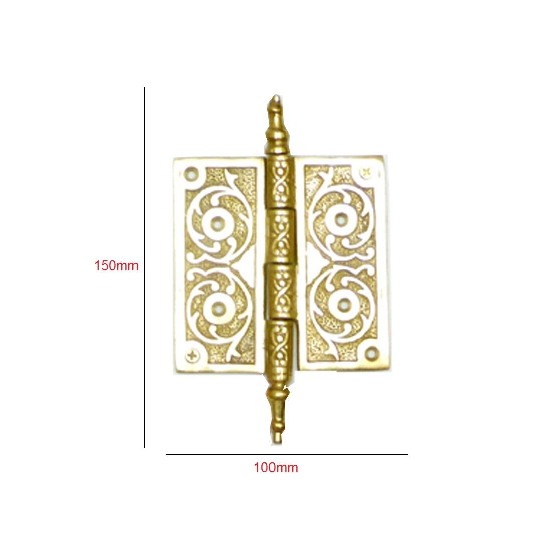 Brass American Decorative Door Hinge 100mm #1348 (Set of 4 Pcs) - Image 2