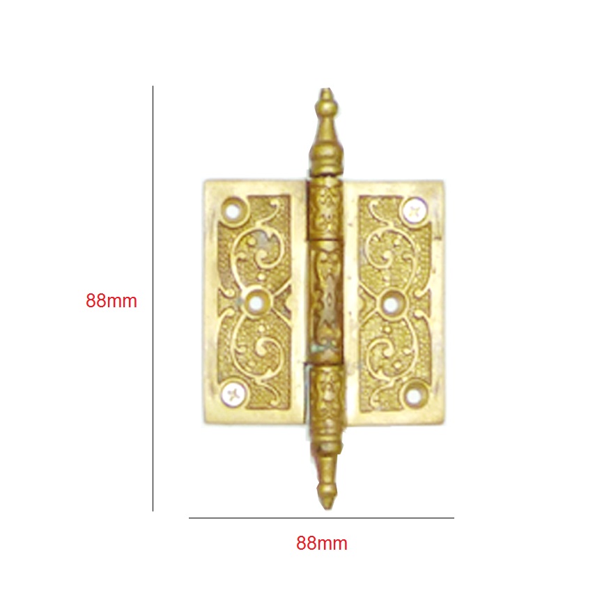 Brass American Decorative Door Hinge 88mm #1350 (Set of 4 Pcs) - Image 2