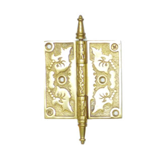Brass American Decorative Door Hinge 75mm #1353  (Set of 4 Pcs)