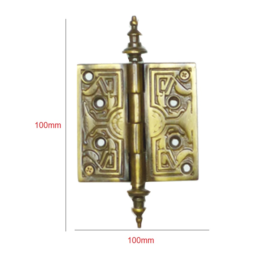 Brass American Decorative Door Hinge 100mm #1354 (Set of 4 Pcs) - Image 2