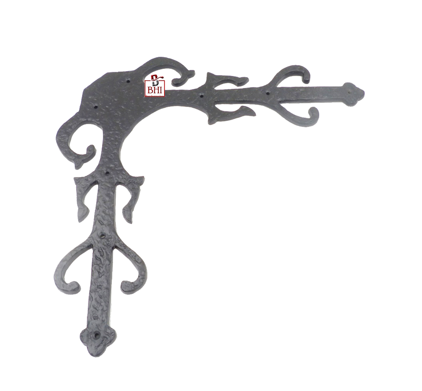 Cast Iron Corner Strap Fancy 350mm #1497