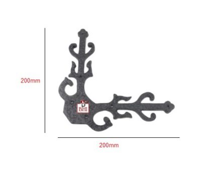 Cast Iron Corner Strap Fancy 200mm #1498 - Image 2