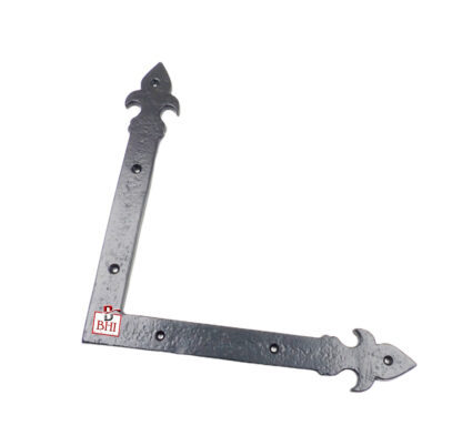 Cast Iron Corner Strap Fancy Fleur De Lys 300mm #1510 - Image 3