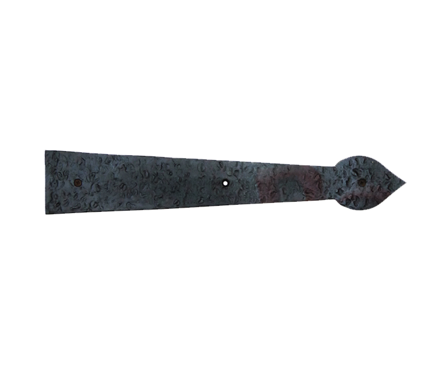 Cast Iron Door Front Strap Heart 410mm #1519
