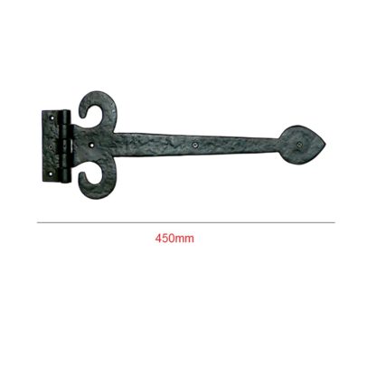 Cast Iron Door Hinge Heart / Mustache 450mm #1651 - Image 2