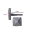 Decorative Nail Heads Clavos in Hand Forged Hammered Iron - 20mm 1865 - Image 3