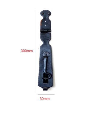 Hand Forged Wrought Iron Lockable Hasp &  Staple Dutch style 300mm #2374 - Image 2