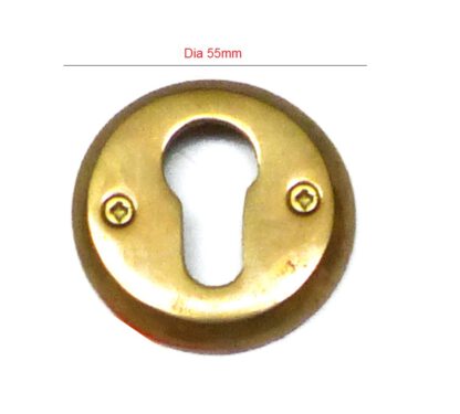 Euro Escutcheons Polished Brass, Escutcheon Cylinder Euro Door Lock Cover for Security and Protection from Key Damage, Durable Escutcheon Plate with Concealed Screws 55mm #2493 - Image 2