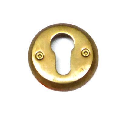 Euro Escutcheons Polished Brass, Escutcheon Cylinder Euro Door Lock Cover for Security and Protection from Key Damage, Durable Escutcheon Plate with Concealed Screws 55mm #2493