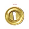 Brass Euro Escutcheons Polished Brass, Escutcheon Cylinder Keyhole Euro Door Lock Cover for Security and Protection from Key Damage, Durable Escutcheon Plate with Concealed Screws 40mm #2505 - Image 2
