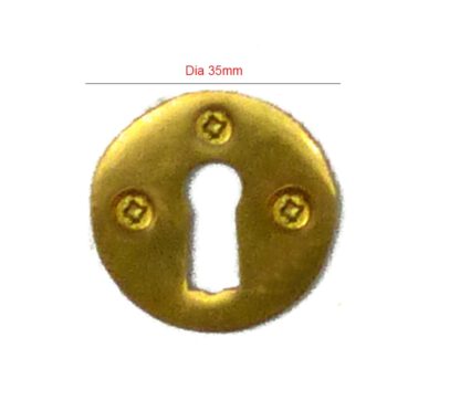 Euro Escutcheons Polished Brass, Escutcheon Cylinder Keyhole Cover, Euro Door Lock Cover for Security and Protection from Key Damage, Durable Escutcheon Plate with Concealed Screws 35mm #2507 - Image 2