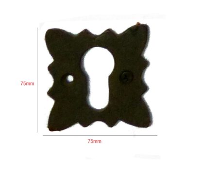 Cast Iron Euro Escutcheons Black Powder coated Escutcheon Cylinder Keyhole Euro Door Lock Cover for Security and Protection from Key Damage, Durable Escutcheon Plate with Concealed Screws 75mm #2512 - Image 2