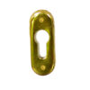 Brass Victorian Standard Profile Keyhole Open Lock Cover Plate Escutcheon Brass Door Escutcheon Euro Cylinder Keyhole Polish Brass Finish 75mm #2526