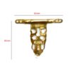 Brass Trunk Box Lockable Hasp Staple Nostalgic style 80x85mm #2543 - Image 2