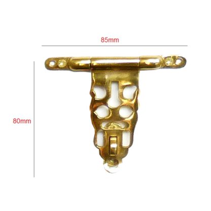 Brass Trunk Box Lockable Hasp Staple Nostalgic style 80x85mm #2543 - Image 2