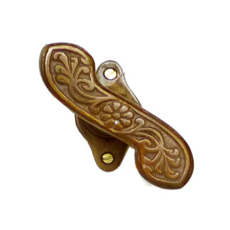 Brass Ornate Sprung Window Handle 90mm #2559