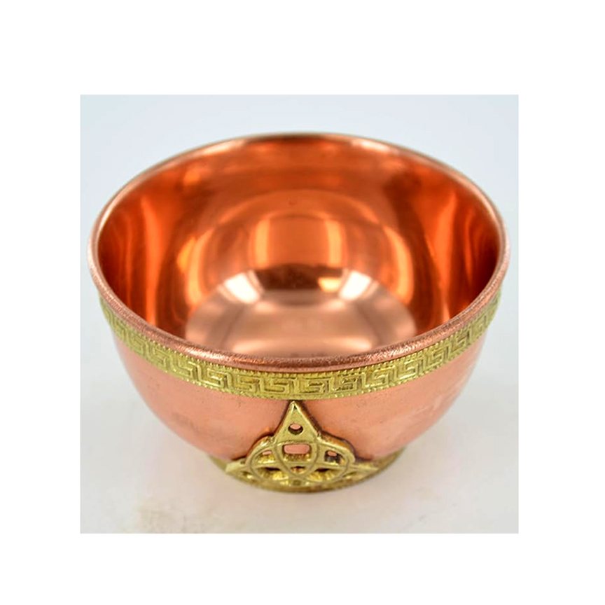 Copper Triquetra Offering Bowl for Altar Use, Rituals, Incense, Smudging, Decoration, and More 77mm #2791 - Image 4
