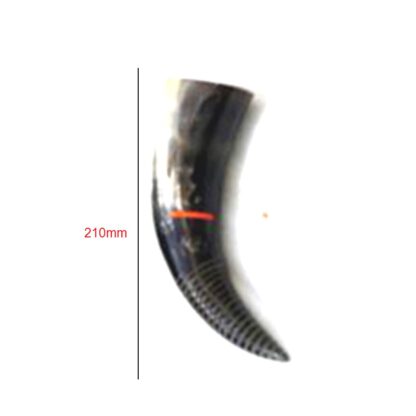 Horn Drinking Mug For Vine / Bear With Wrought Iron Holder Stand (Optional) 210mm #2911 - Image 2