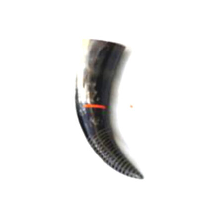 Horn Drinking Mug For Vine / Bear With Wrought Iron Holder Stand (Optional) 210mm #2911