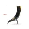 Horn Drinking Mug For Vine / Bear With Wrought Iron Holder Stand (Optional) 280mm #2911 - Image 2