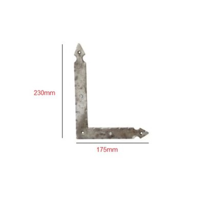 Hand Forged Iron Corner Strap 230mm #2943 - Image 2