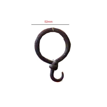 Hand Forged Iron Curtain Drapery Ring Knotted Viking design 52mm #3312 - Image 2