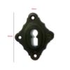 Cast Iron Euro Escutcheons Black Powder coated Escutcheon Cylinder Keyhole Euro Door Lock Cover for Security and Protection from Key Damage, Durable Escutcheon Plate with Concealed Screws 60mm #509 - Image 2