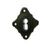 Cast Iron Euro Escutcheons Black Powder coated Escutcheon Cylinder Keyhole Euro Door Lock Cover for Security and Protection from Key Damage, Durable Escutcheon Plate with Concealed Screws 60mm #509