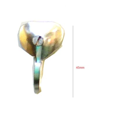 Aluminum Curtain Tie Hook - Heart 45mm #567 - Image 2