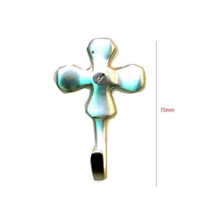 Aluminum Curtain Tie Hook - Cross 70mm #584 - Image 2