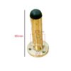 Stainless Steel Projection Door Stop - Polished Brass - Can be Fitted to Walls and skirting Boards - Prevents Damage from Handles - Protective Rubber Buffer tip 65mm #6000 - Image 2