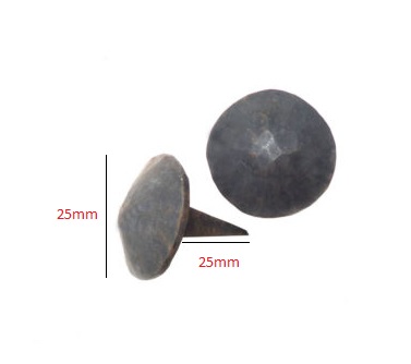 Decorative Nail Heads Diamond Hammered Froged Iron Clavo 25mm #1890 - Image 2