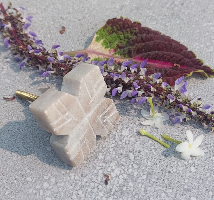 CABINET KNOB MARBLE 37mm #6465 (Set of 6 Pcs)