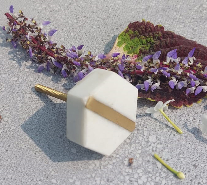 CABINET KNOB MARBLE 40mm #6496 (Set of 6 Pcs)