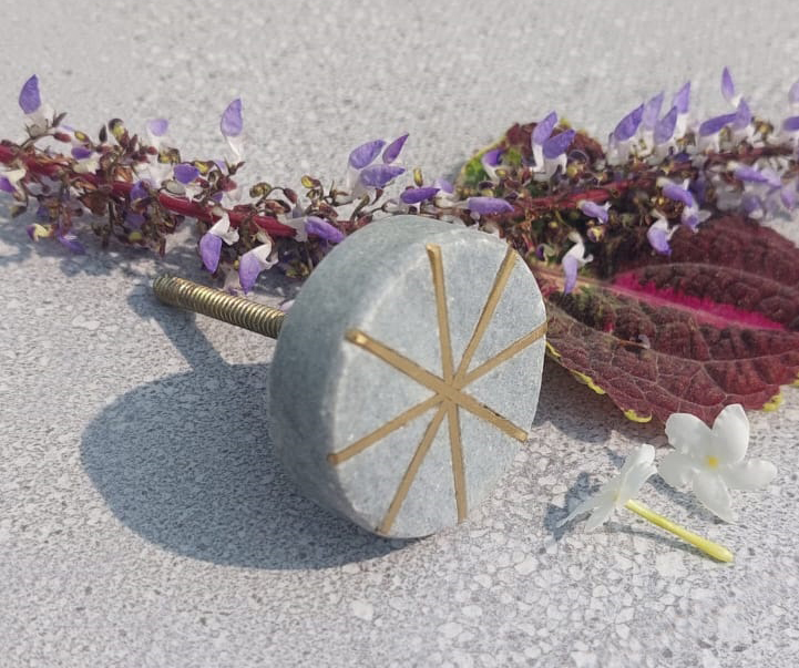 CABINET KNOB MARBLE 40mm #6499 (Set of 6 Pcs)