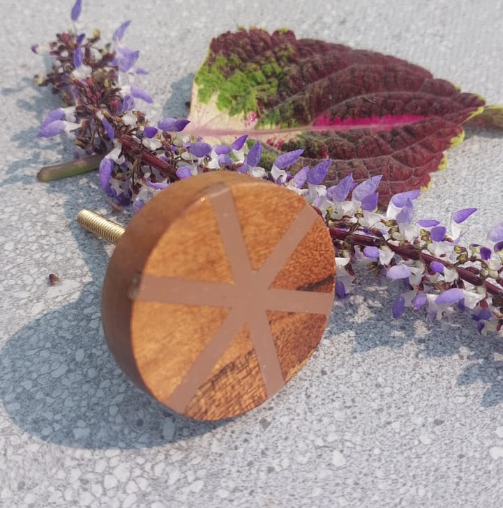 CABINET KNOB WOOD 43mm #6534 (Set of 6 Pcs)